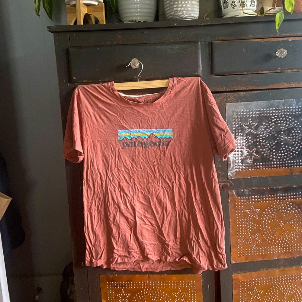 Salmon/deep peach Patagonia shirt
